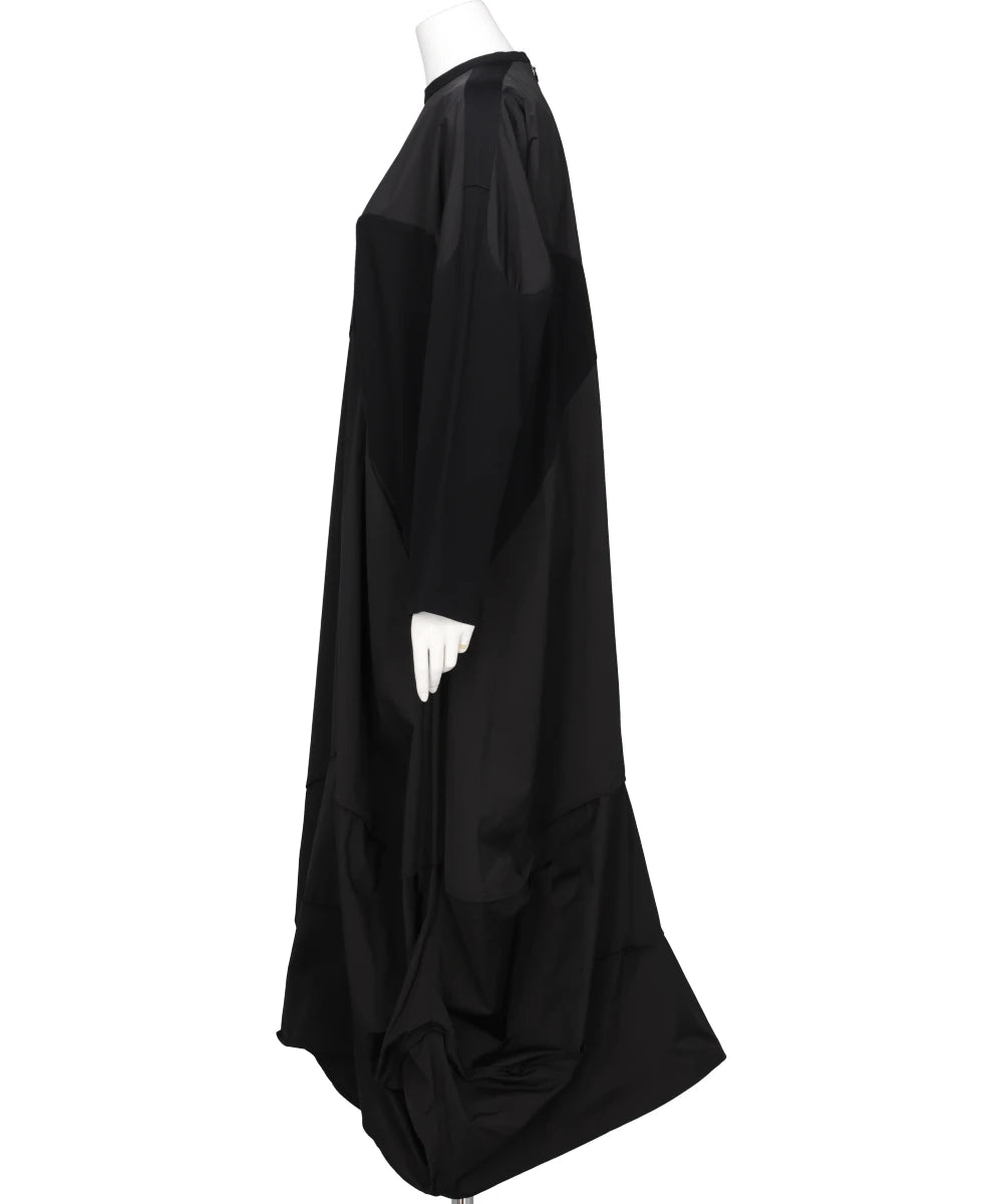 STRETCH TAFFETA SILHOUETTE DOCKING DRESS