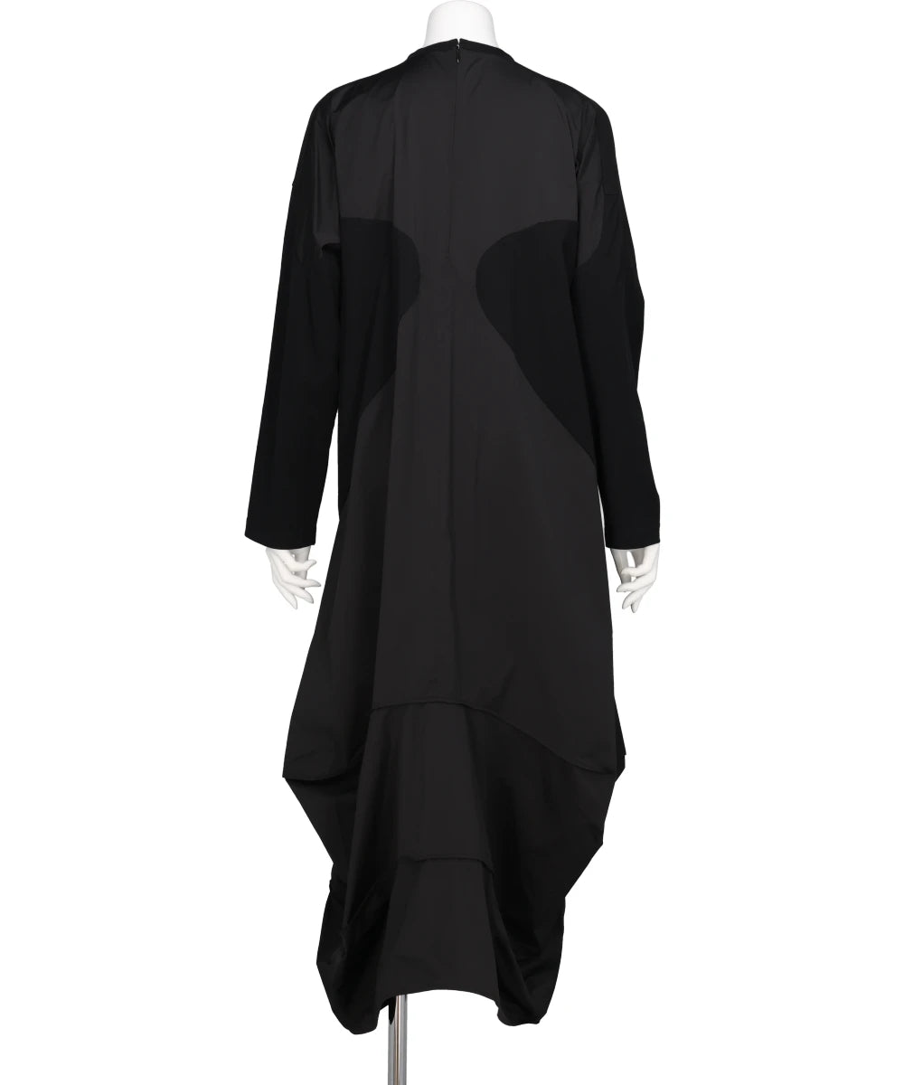 STRETCH TAFFETA SILHOUETTE DOCKING DRESS