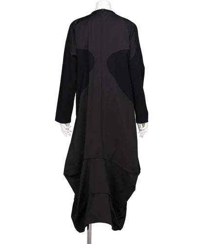 STRETCH TAFFETA SILHOUETTE DOCKING DRESS