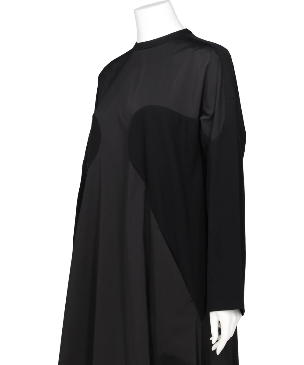 STRETCH TAFFETA SILHOUETTE DOCKING DRESS