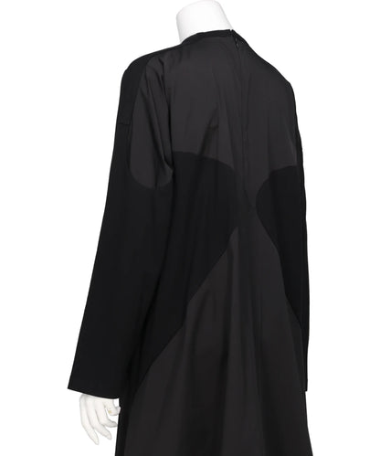 STRETCH TAFFETA SILHOUETTE DOCKING DRESS