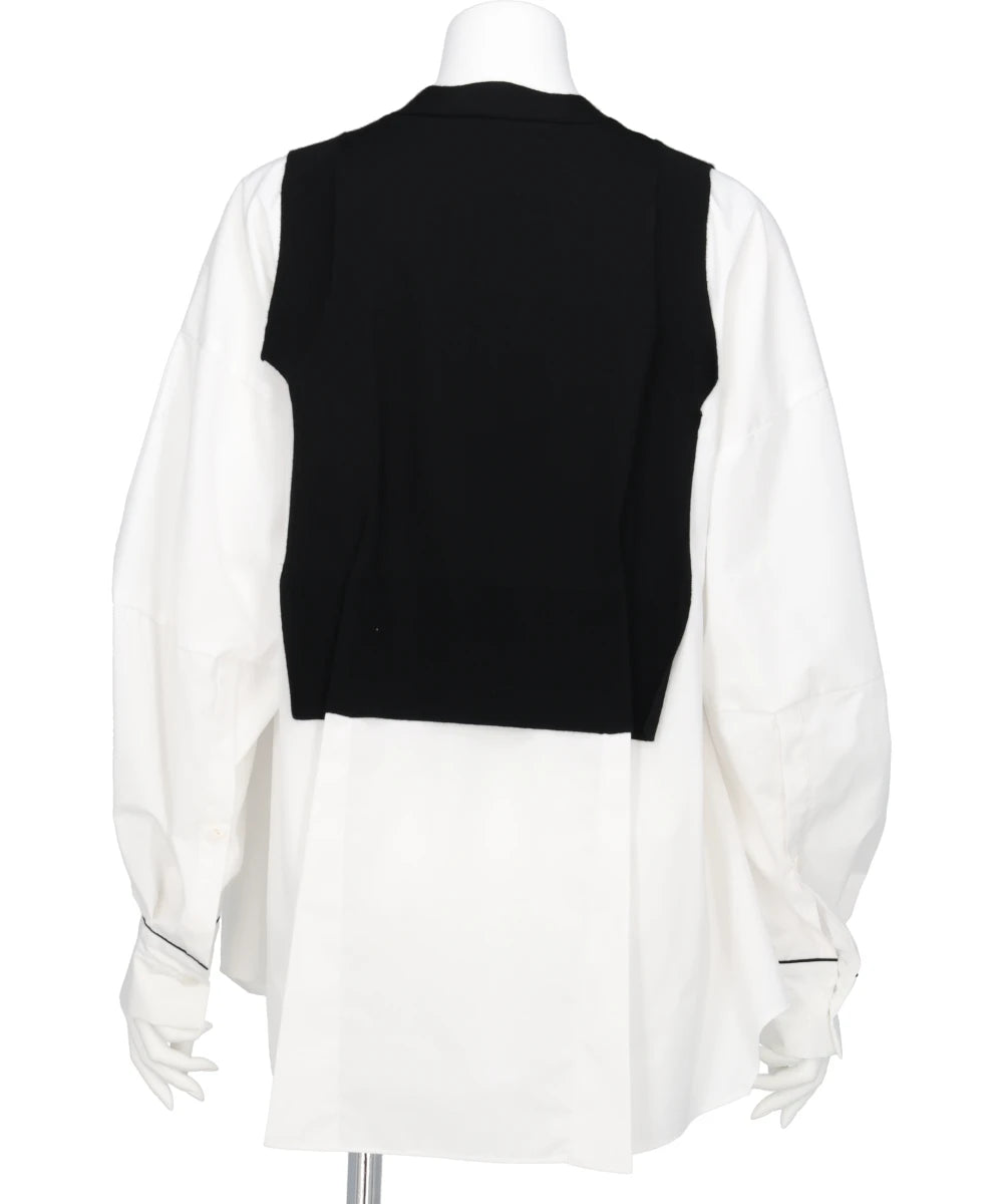 CASH FEEL KNIT LAYERED PO