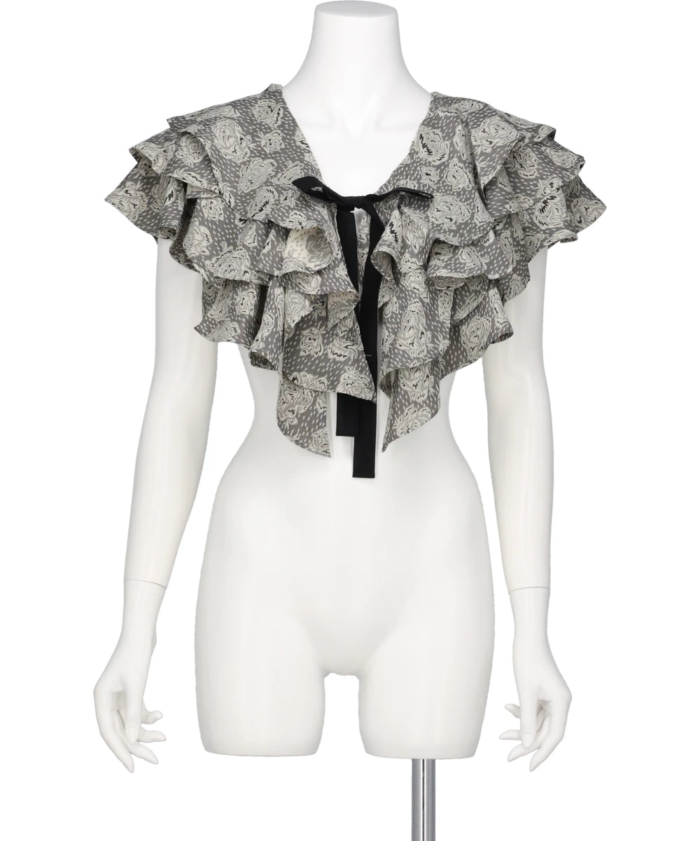 FLOWER JQ FRILL NECK