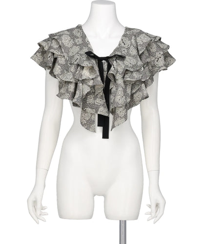 FLOWER JQ FRILL NECK