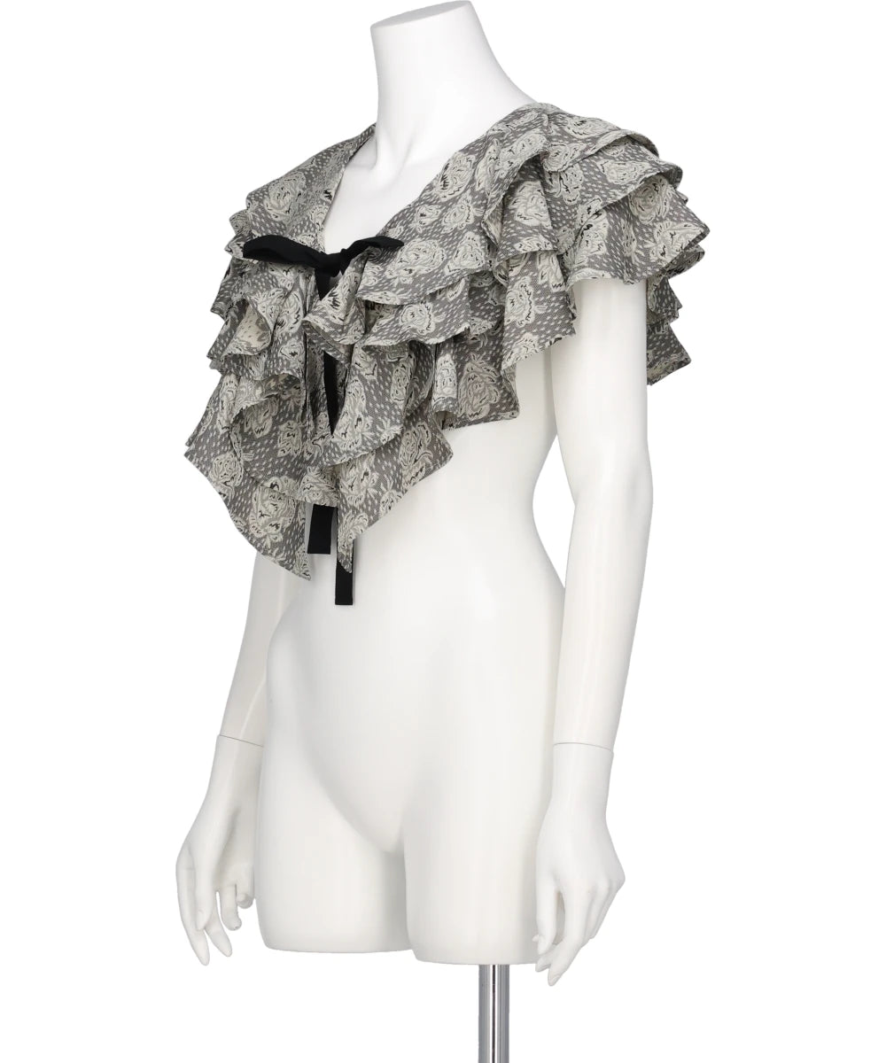 FLOWER JQ FRILL NECK