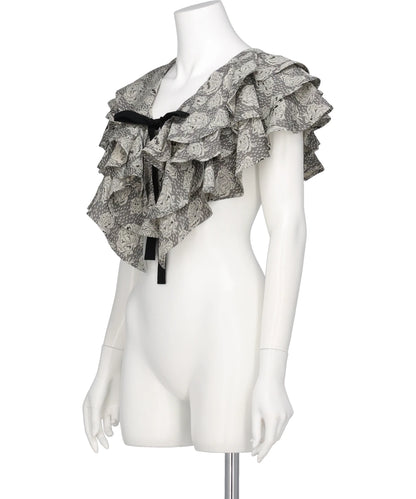 FLOWER JQ FRILL NECK