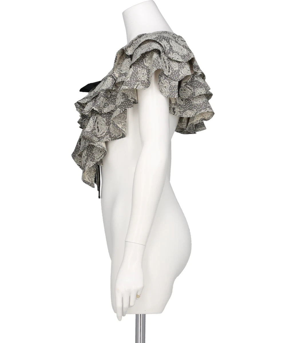 FLOWER JQ FRILL NECK