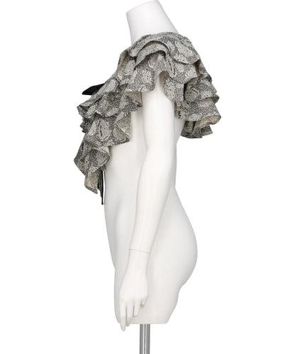 FLOWER JQ FRILL NECK