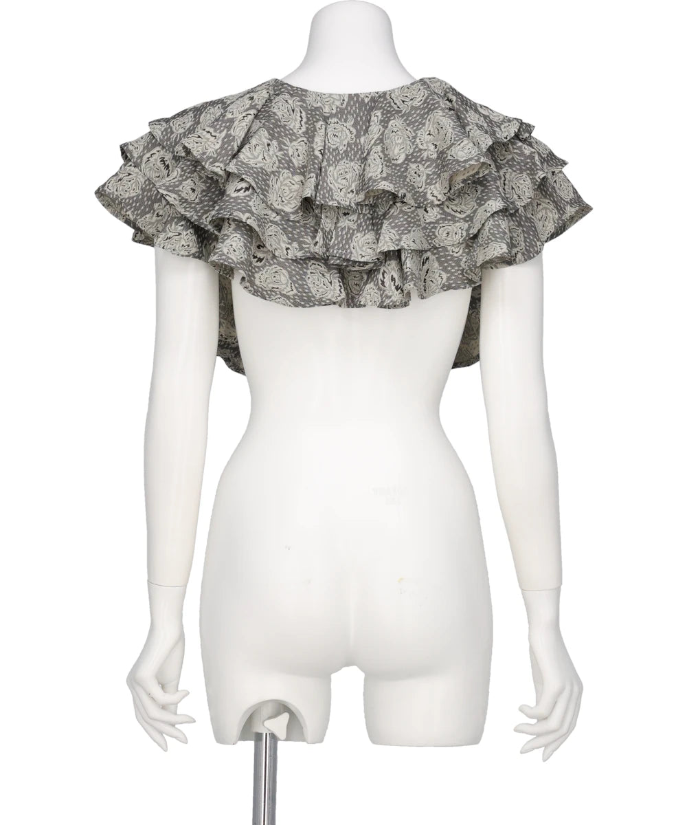 FLOWER JQ FRILL NECK