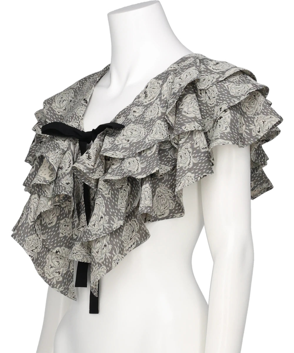 FLOWER JQ FRILL NECK