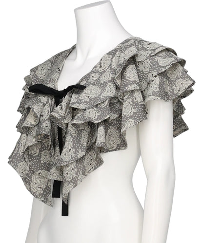 FLOWER JQ FRILL NECK