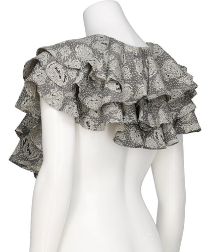 FLOWER JQ FRILL NECK