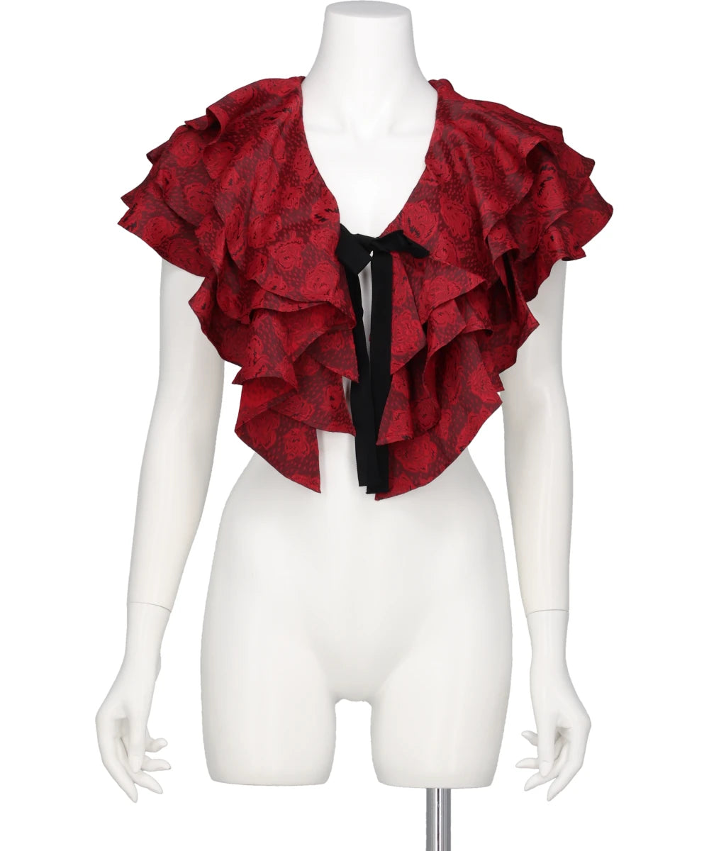 FLOWER JQ FRILL NECK
