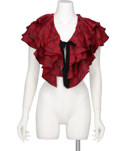 FLOWER JQ FRILL NECK