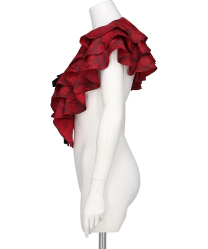 FLOWER JQ FRILL NECK