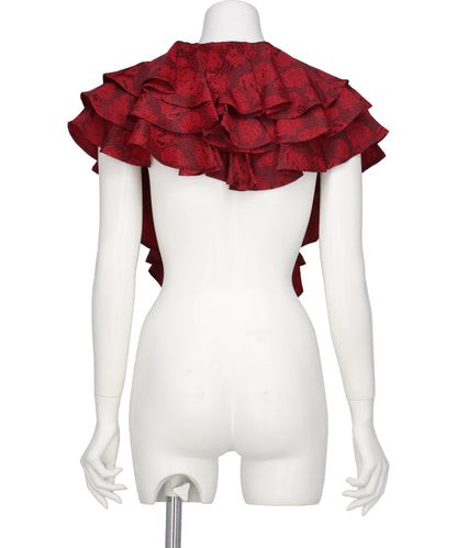 FLOWER JQ FRILL NECK