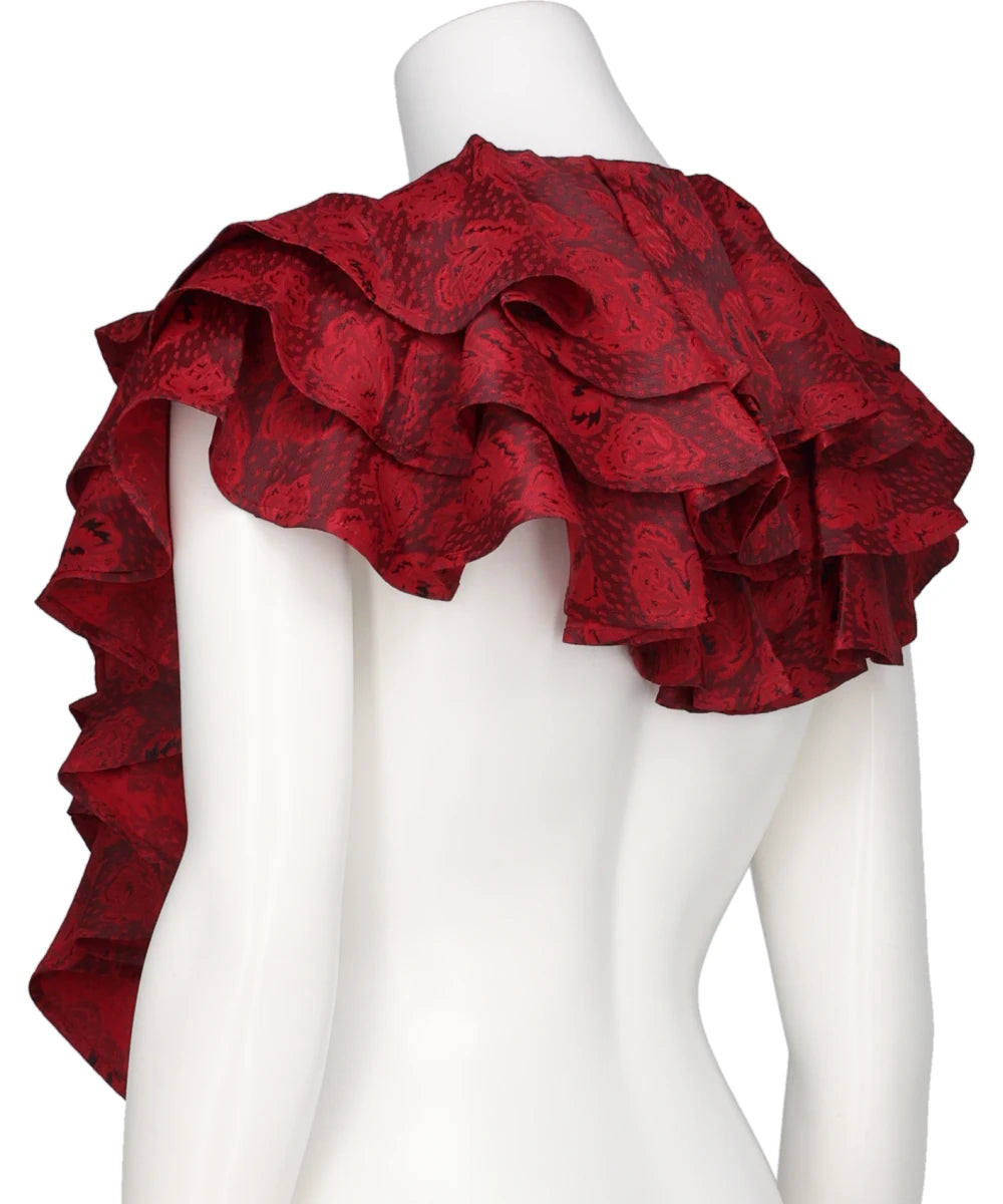 FLOWER JQ FRILL NECK