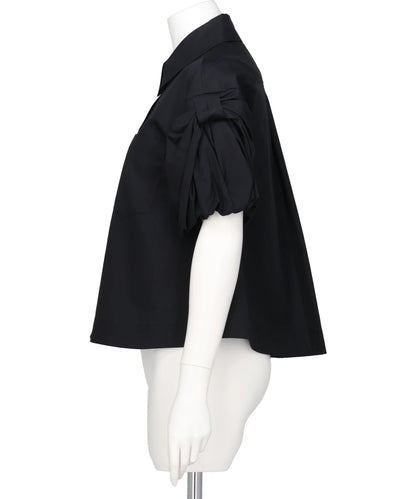 CROPPED PUFF BOW SLEEVE SHIRT