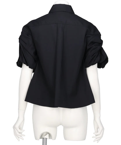 CROPPED PUFF BOW SLEEVE SHIRT