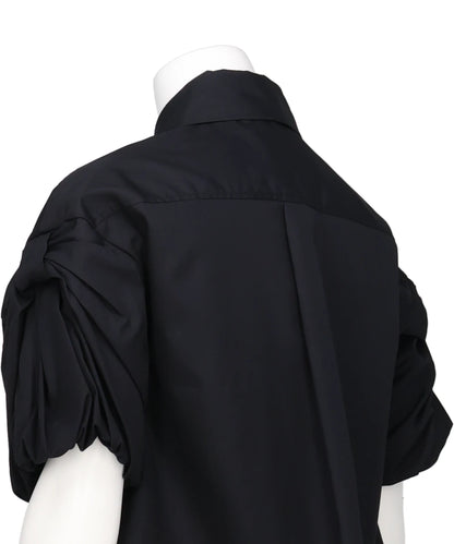 CROPPED PUFF BOW SLEEVE SHIRT