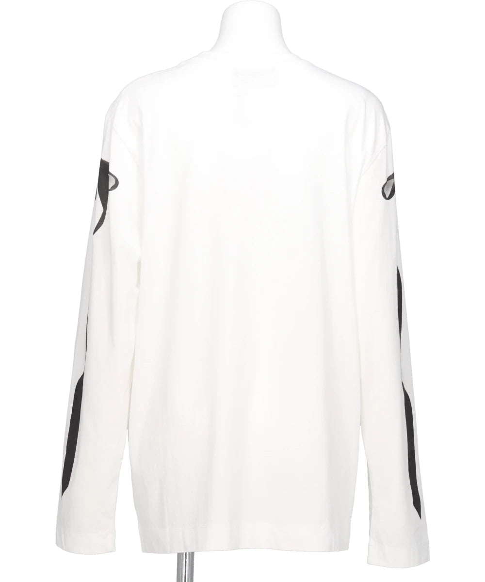 RIBBON BOW TAIL PRINT LONG SLEEVE T-SHIRT
