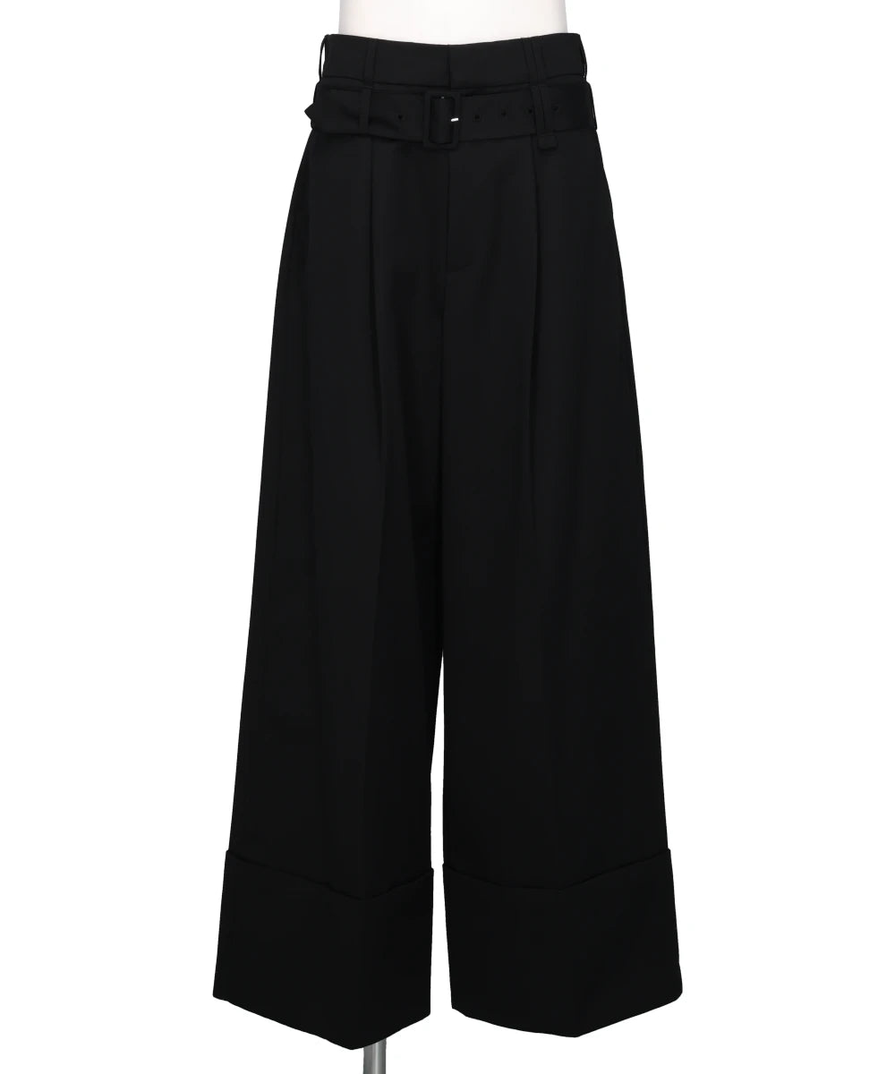 CROPPED WIDE LEG MULTI BELTLOOP TROUSERS