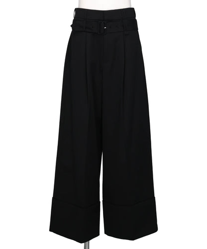CROPPED WIDE LEG MULTI BELTLOOP TROUSERS