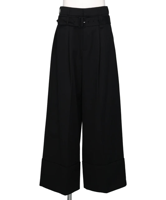 CROPPED WIDE LEG MULTI BELTLOOP TROUSERS