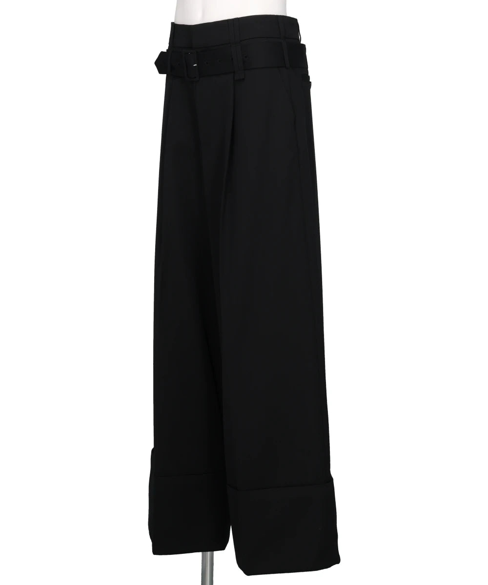 CROPPED WIDE LEG MULTI BELTLOOP TROUSERS