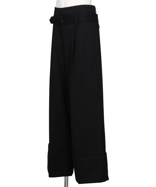 CROPPED WIDE LEG MULTI BELTLOOP TROUSERS