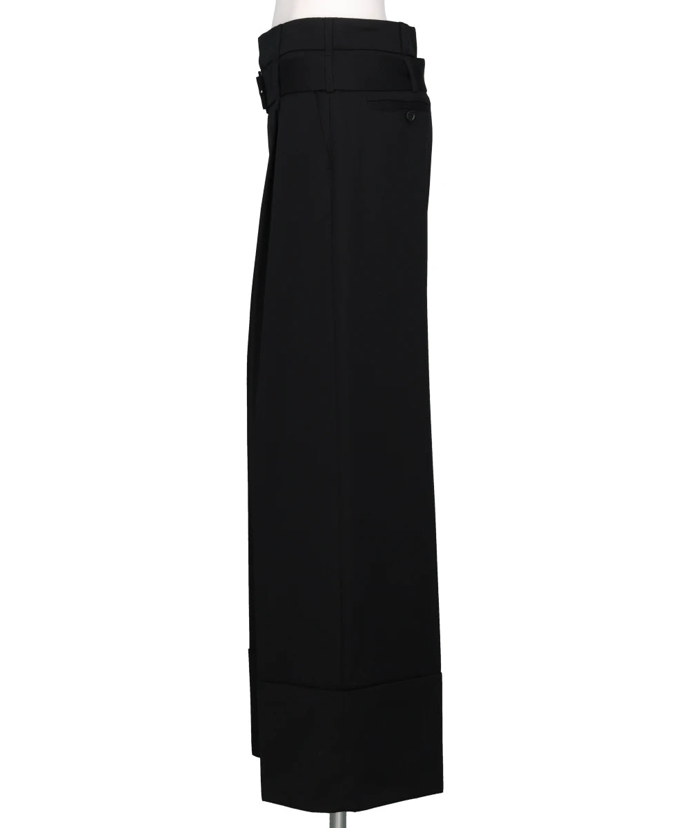 CROPPED WIDE LEG MULTI BELTLOOP TROUSERS