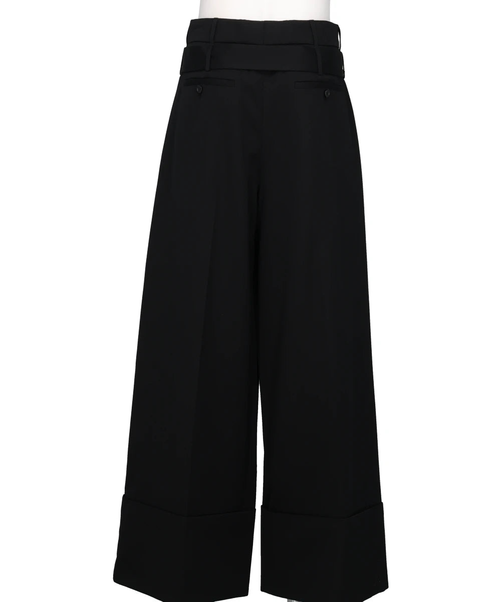 CROPPED WIDE LEG MULTI BELTLOOP TROUSERS