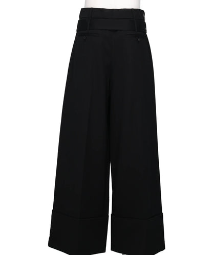 CROPPED WIDE LEG MULTI BELTLOOP TROUSERS