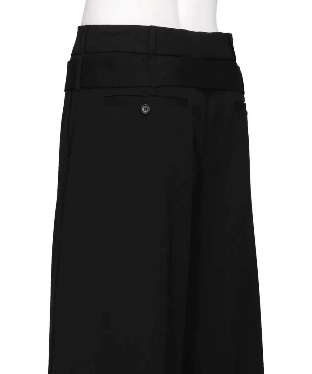 CROPPED WIDE LEG MULTI BELTLOOP TROUSERS