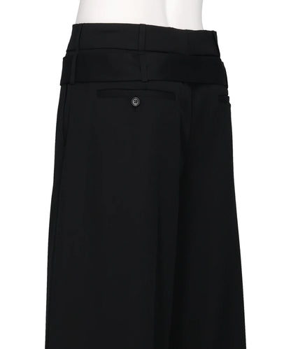 CROPPED WIDE LEG MULTI BELTLOOP TROUSERS