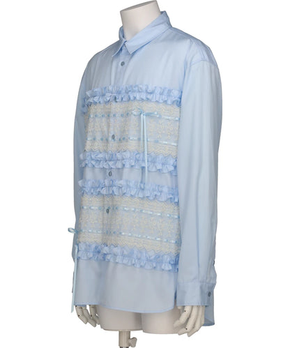 RIBBON TRIM EASY SHIRT