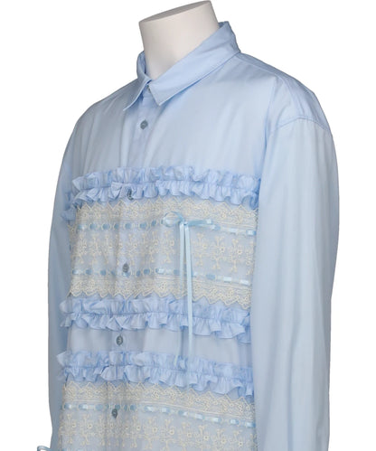 RIBBON TRIM EASY SHIRT