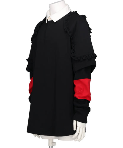 LAYERED RUFFLE RUGBY SHIRT