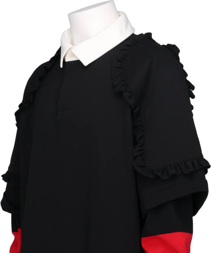 LAYERED RUFFLE RUGBY SHIRT