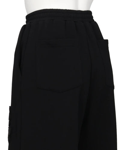 FLOWER APPLIQUE JERSEY PANTS