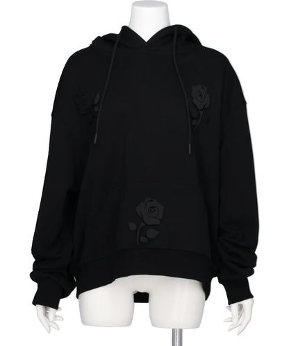 FLOWER APPLIQUE HOODIE