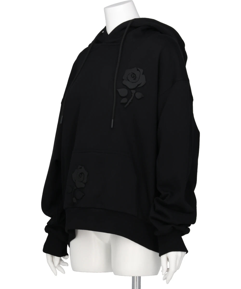 FLOWER APPLIQUE HOODIE
