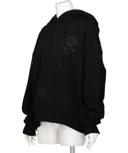 FLOWER APPLIQUE HOODIE