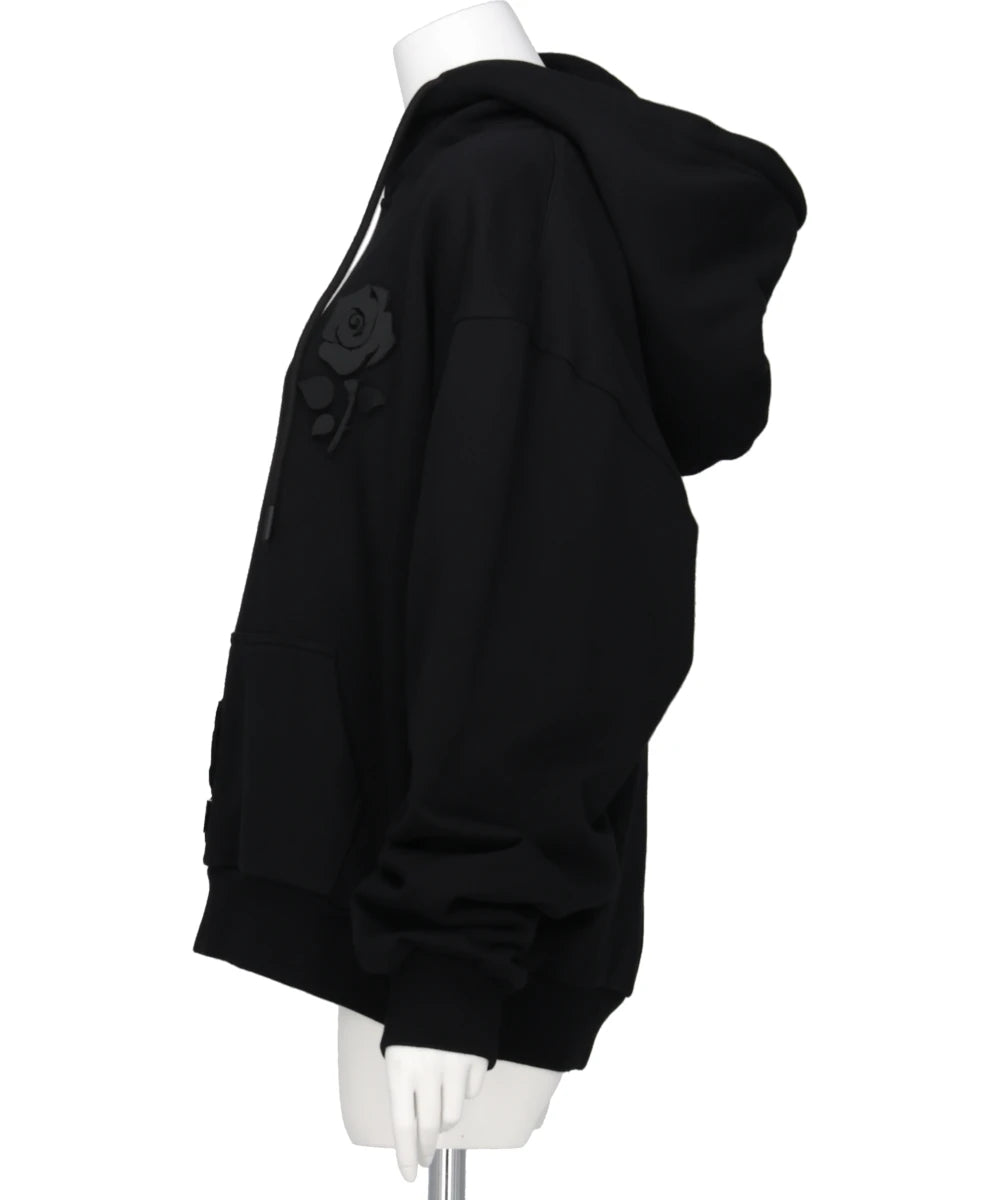 FLOWER APPLIQUE HOODIE