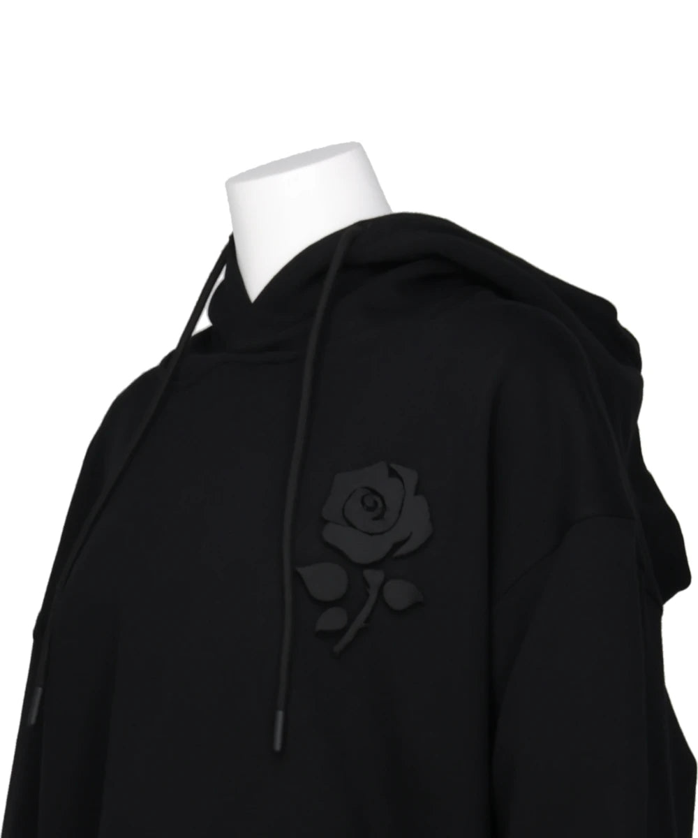 FLOWER APPLIQUE HOODIE