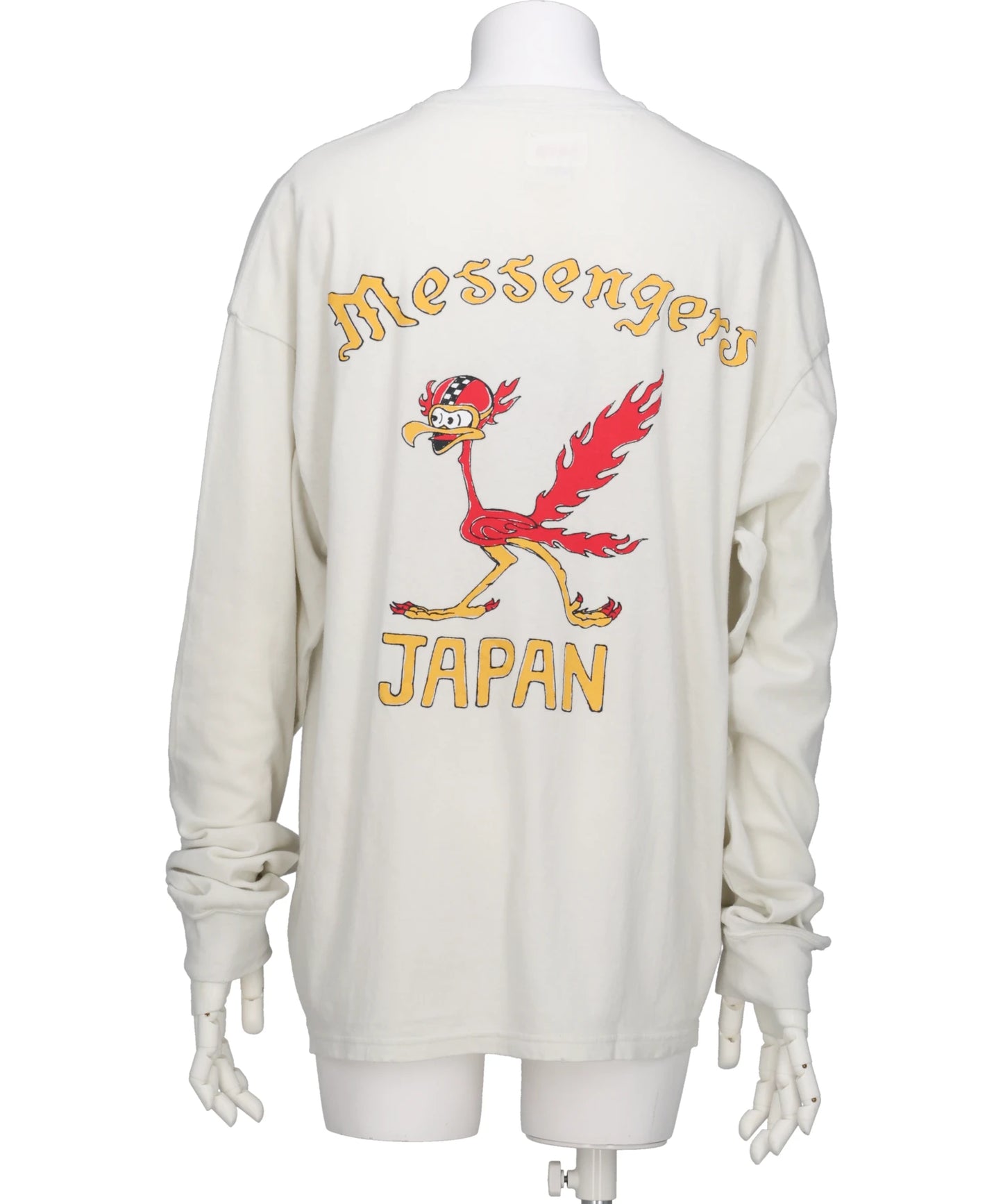“MESSENGER BIRD”DISTRESSED L/S POCKET TEE