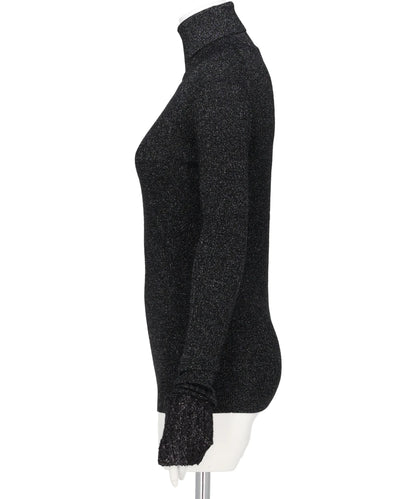 SHIMMER TURTLE NECK TIGHT KNIT