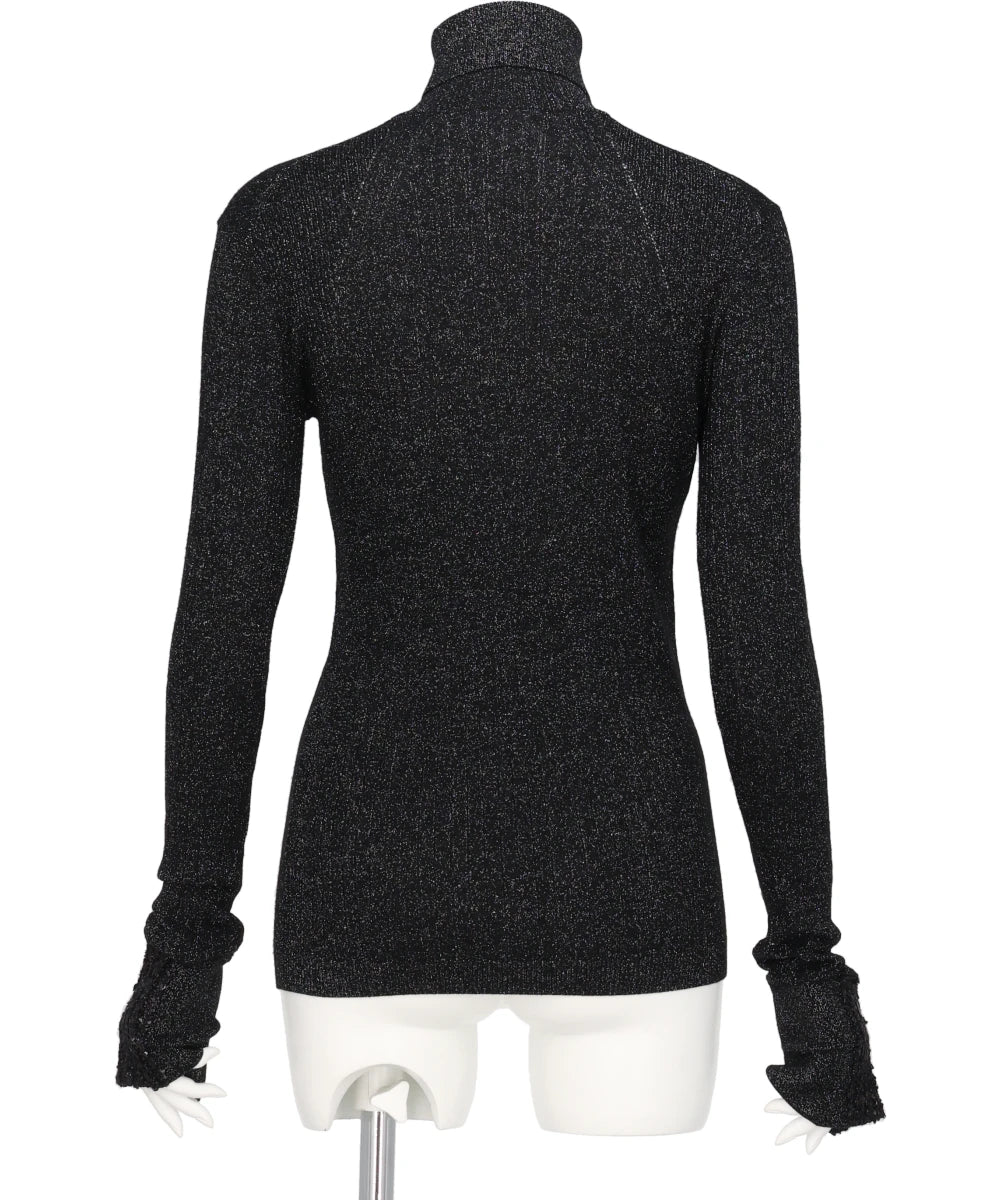 SHIMMER TURTLE NECK TIGHT KNIT