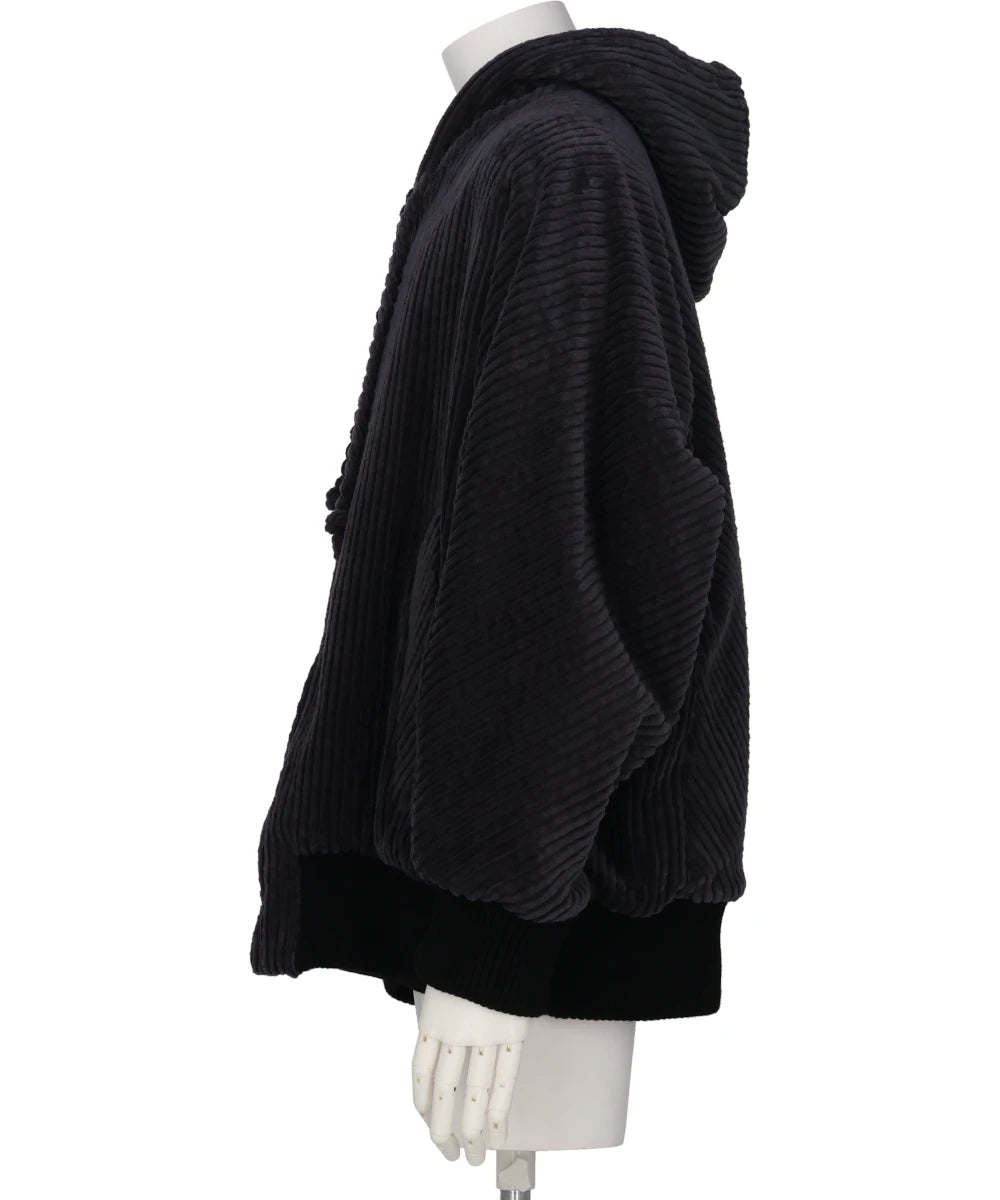 HOODED BLOUSON IN COTTON CORDUROY