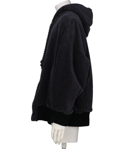 HOODED BLOUSON IN COTTON CORDUROY